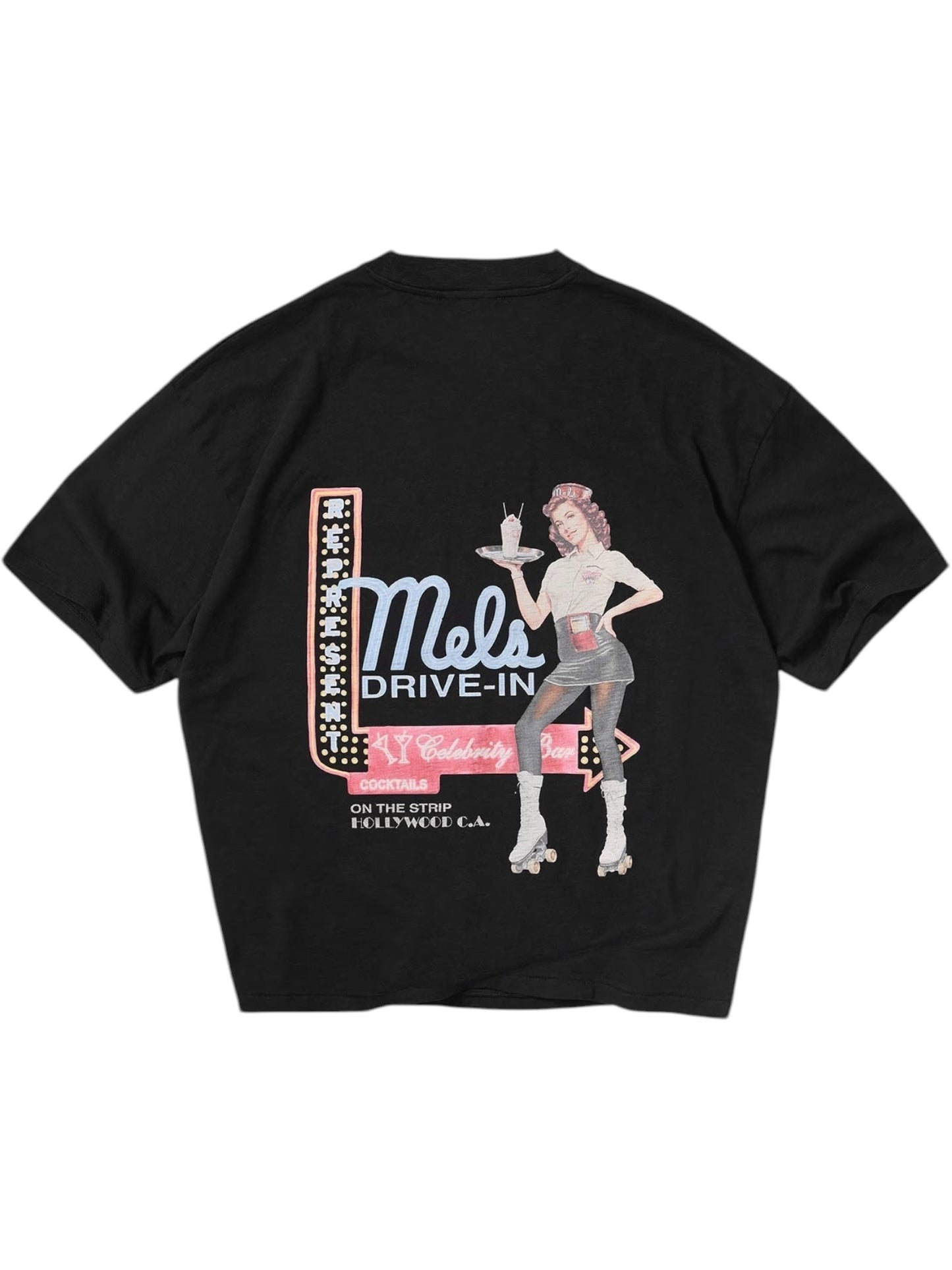 Represent MLM100565-01 MEL'S Diner T-shirt Jet Black
