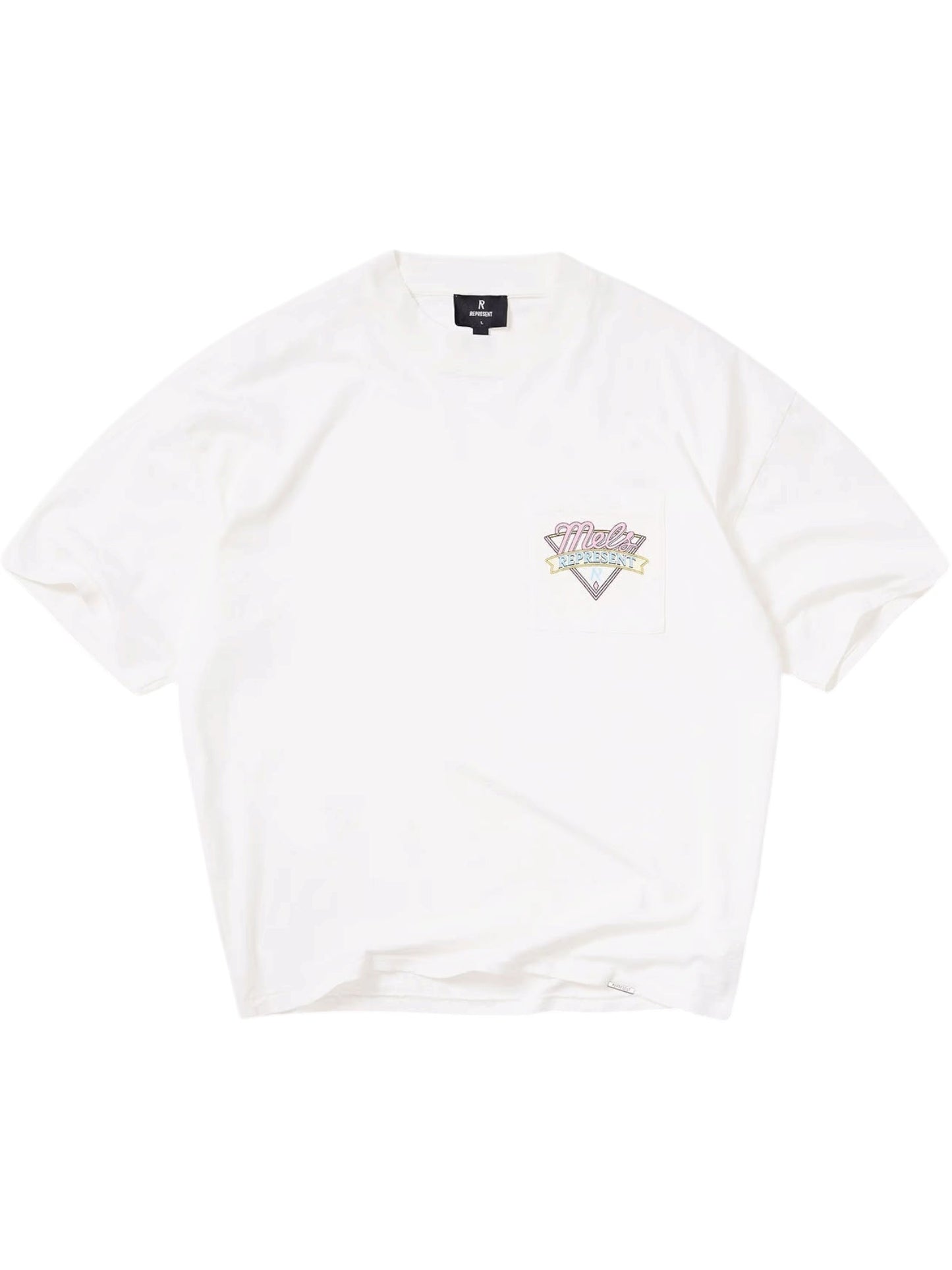 Represent MLM100565-72 MEL'S Diner T-shirt  Flat White