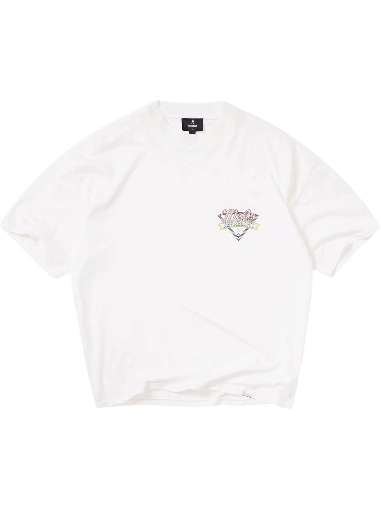 Represent MLM100565-72 MEL'S Diner T-shirt  Flat White