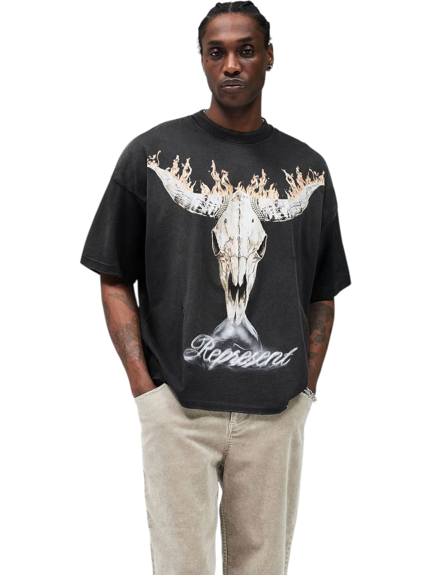 Represent MLM100592-04 British Cowboys T-shirt Black