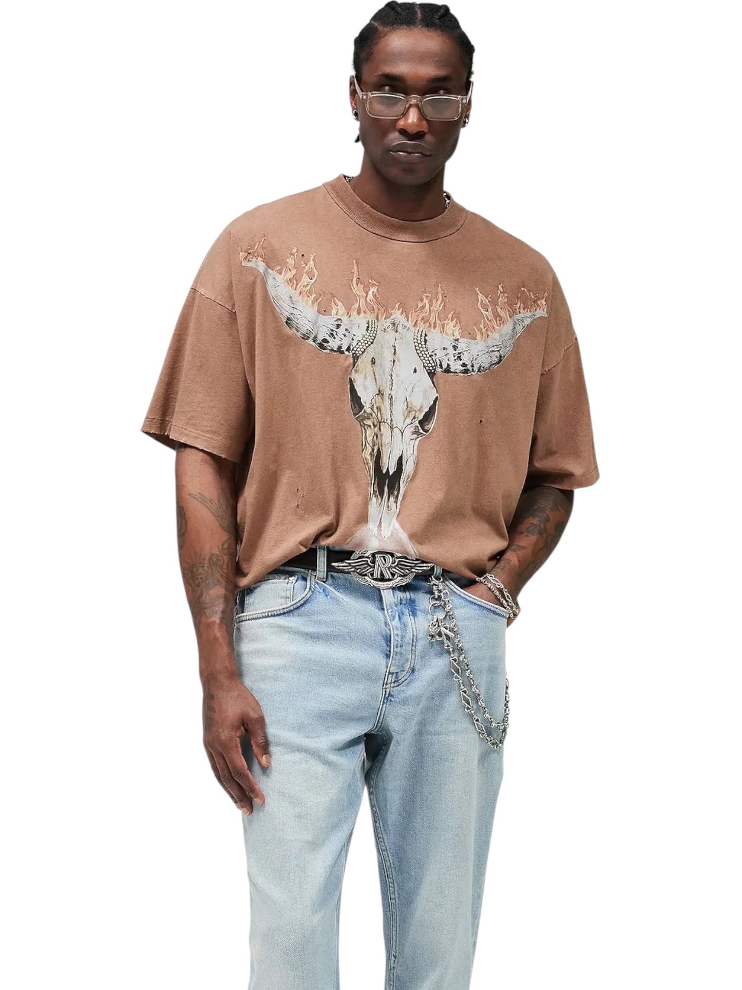 Represent MLM100592-16 British Cowboys T-shirt Brown