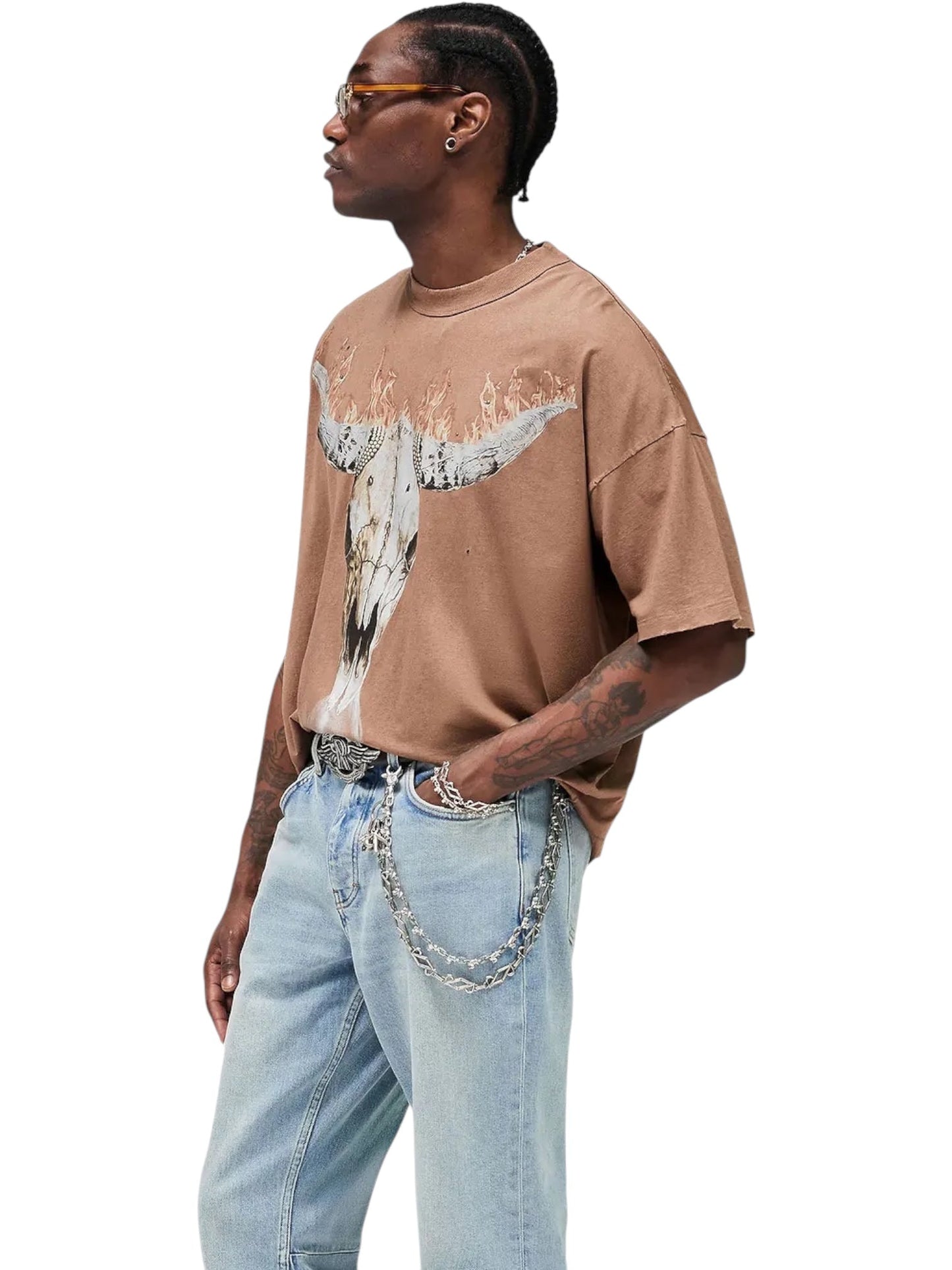 Represent MLM100592-16 British Cowboys T-shirt Brown