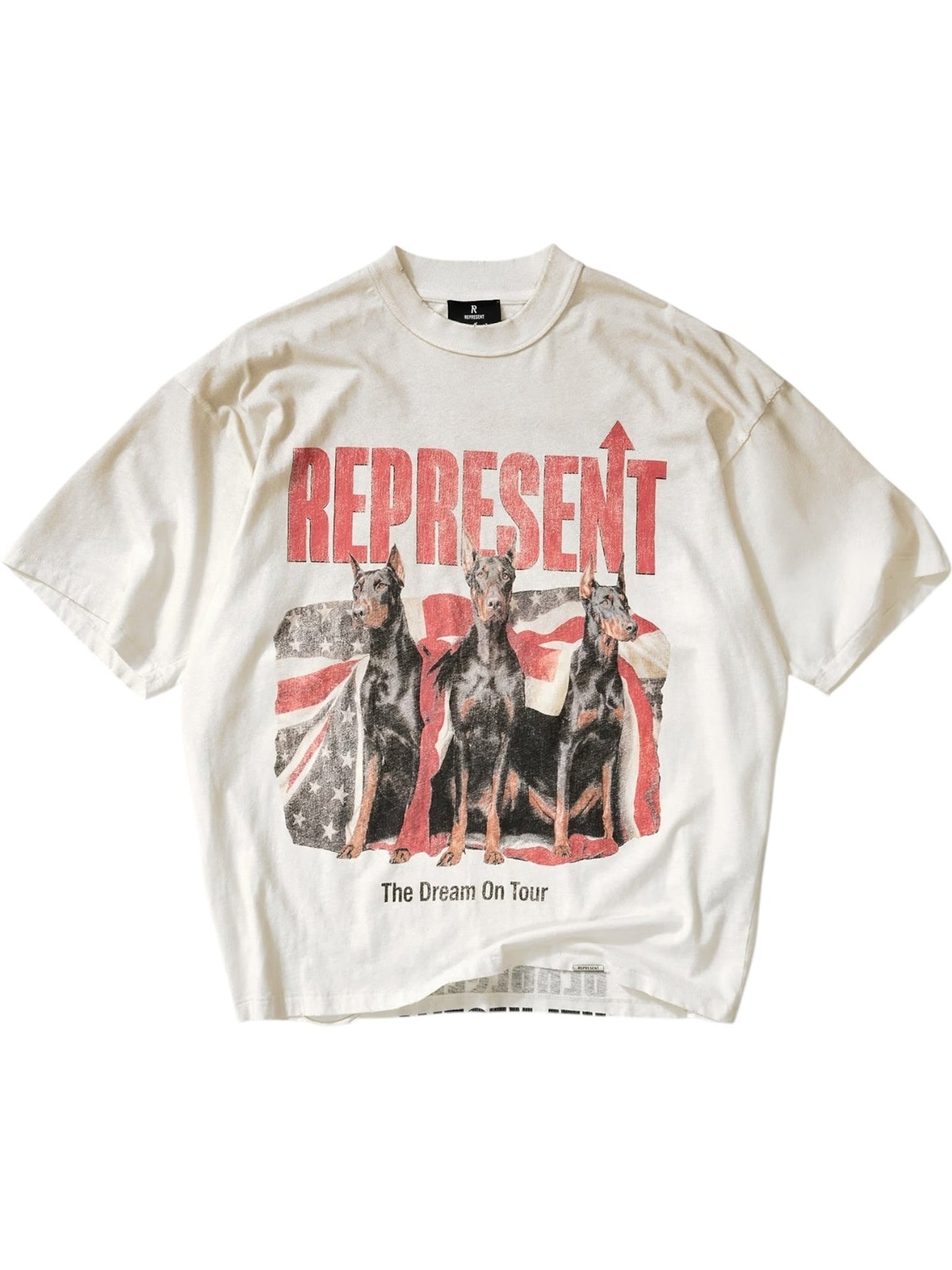 Represent MLM100593-30 Dream On Tour T-shirt Washed Ecru