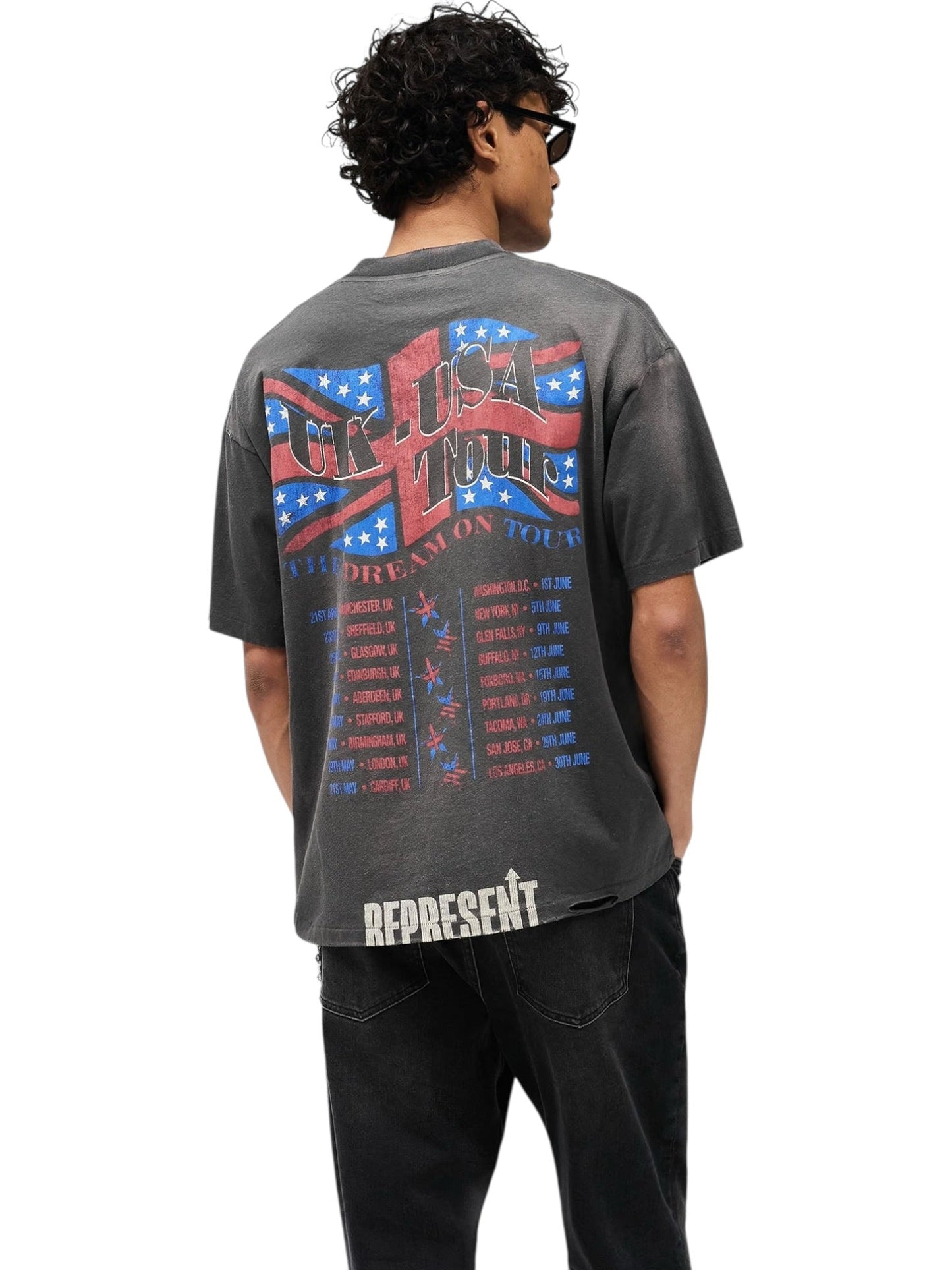 Represent MLM100593-46 Dream On Tour T-shirt Grey