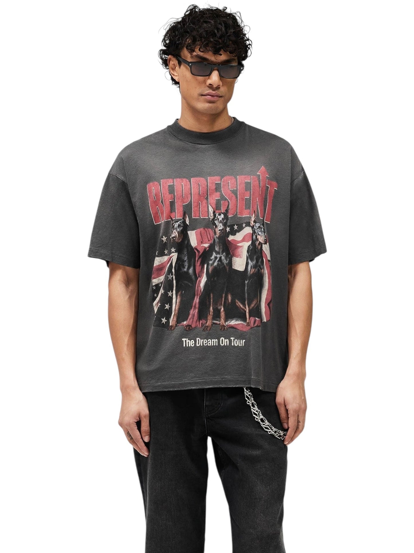 Represent MLM100593-46 Dream On Tour T-shirt Grey