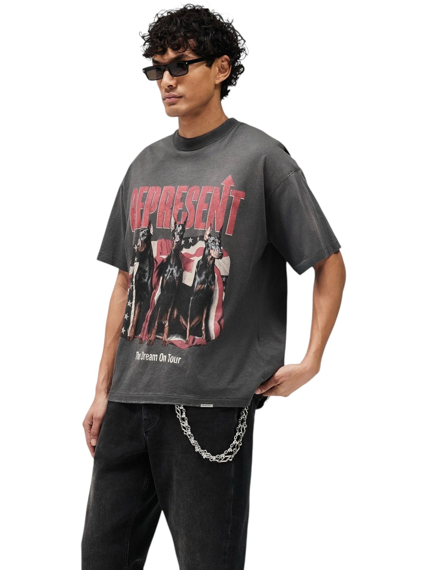 Represent MLM100593-46 Dream On Tour T-shirt Grey