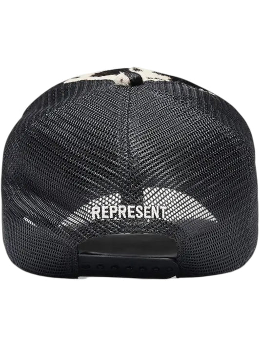 Represent MLM100650 Cow Hide Print Cap White/Jet Black