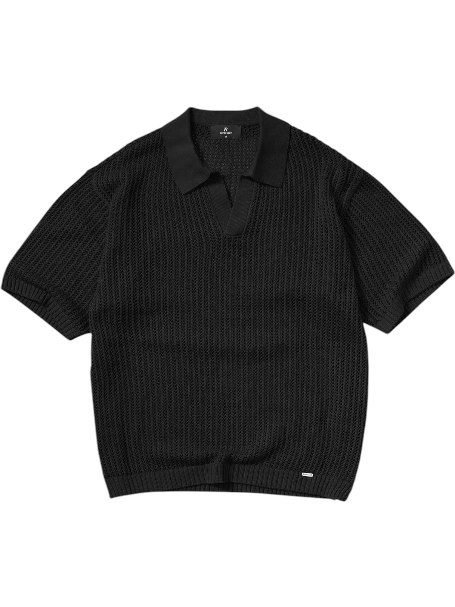 Represent MLM100725 Beverly Knit Polo Jet Black
