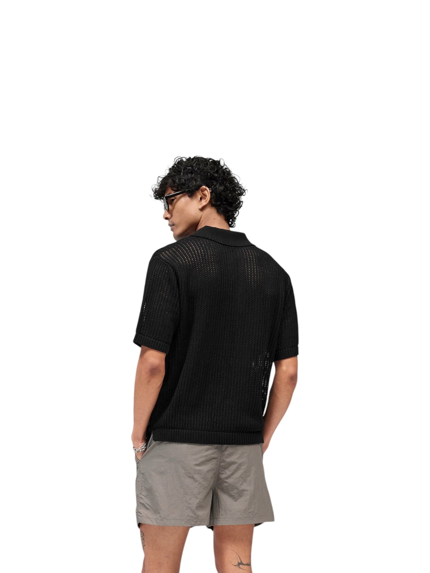 Represent MLM100725 Beverly Knit Polo Jet Black