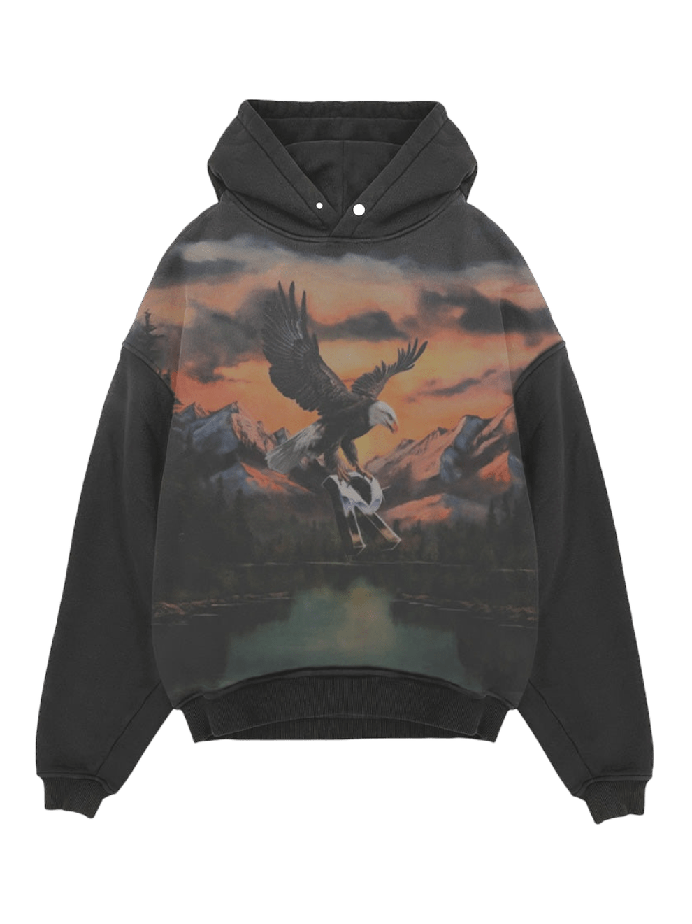 Represent MLM100762 Chrome Flight Hoodie Black