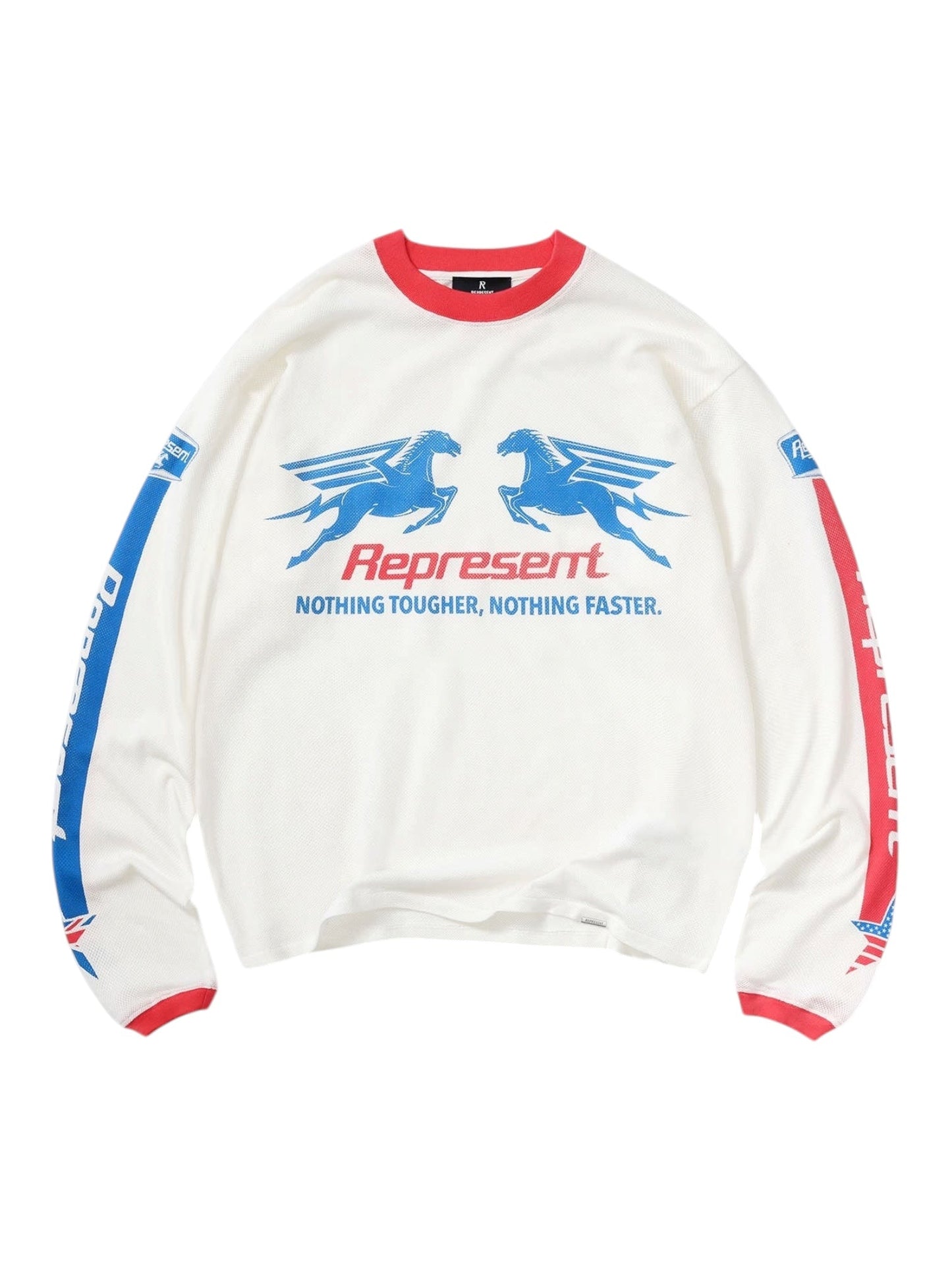 Represent MLM100781 Mesh Pegasus L/S Tee White