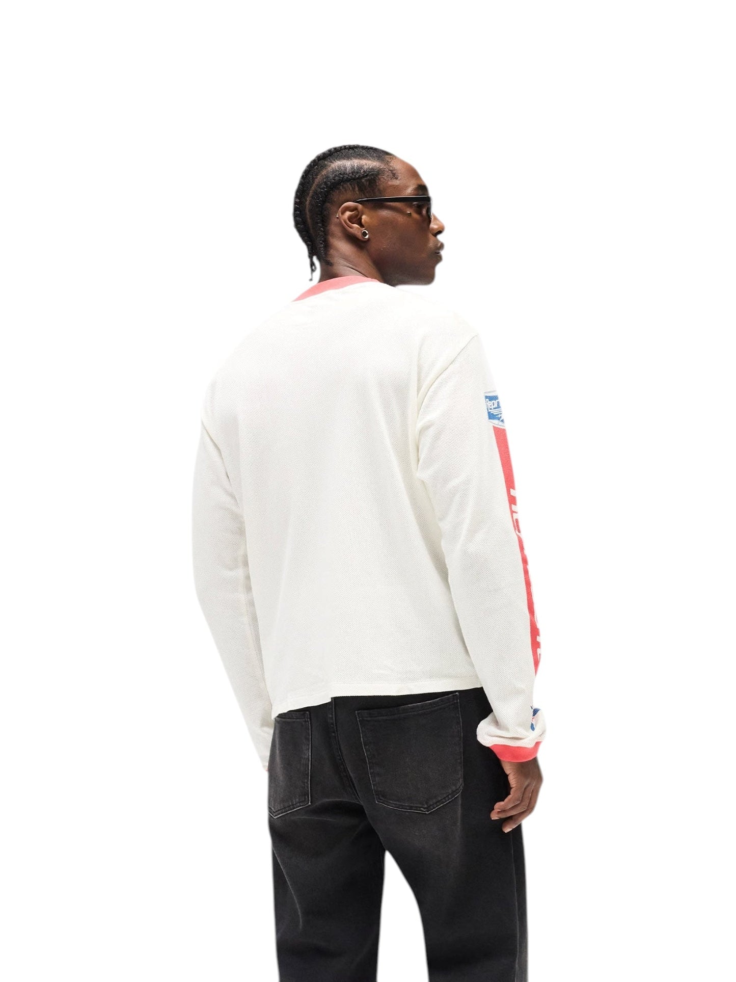 Represent MLM100781 Mesh Pegasus L/S Tee White