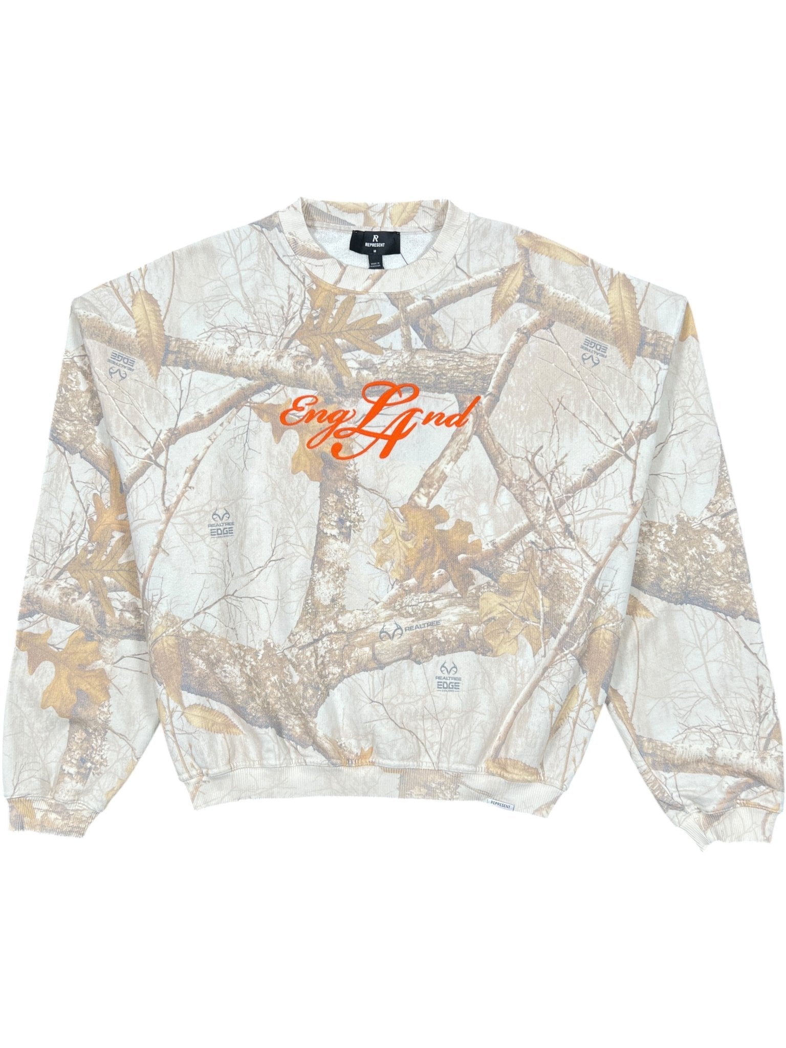 Represent MLM100872-27 England Sweater Washed White Camo