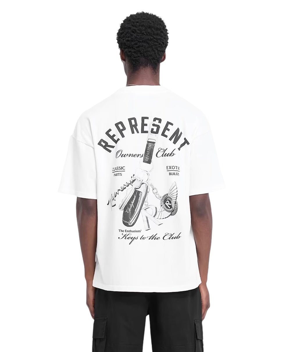 Represent MLM4236 Keys To The Club T-Shirt Flat Whi