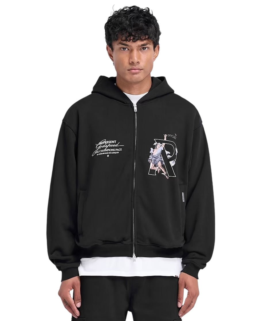 Represent MLM4640 Hermes Zip Hood Blk