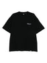 Represent OCM41201 Club Script T-shirt in Black by REPRESENT, features an oversized fit with "Represent" in small white script on the chest.