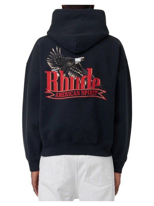 Probus Rhude American Spirit Hoodie Vintage Black/Red Rhude American Spirit Hoodie Vintage Black/Red BLACK/RED
