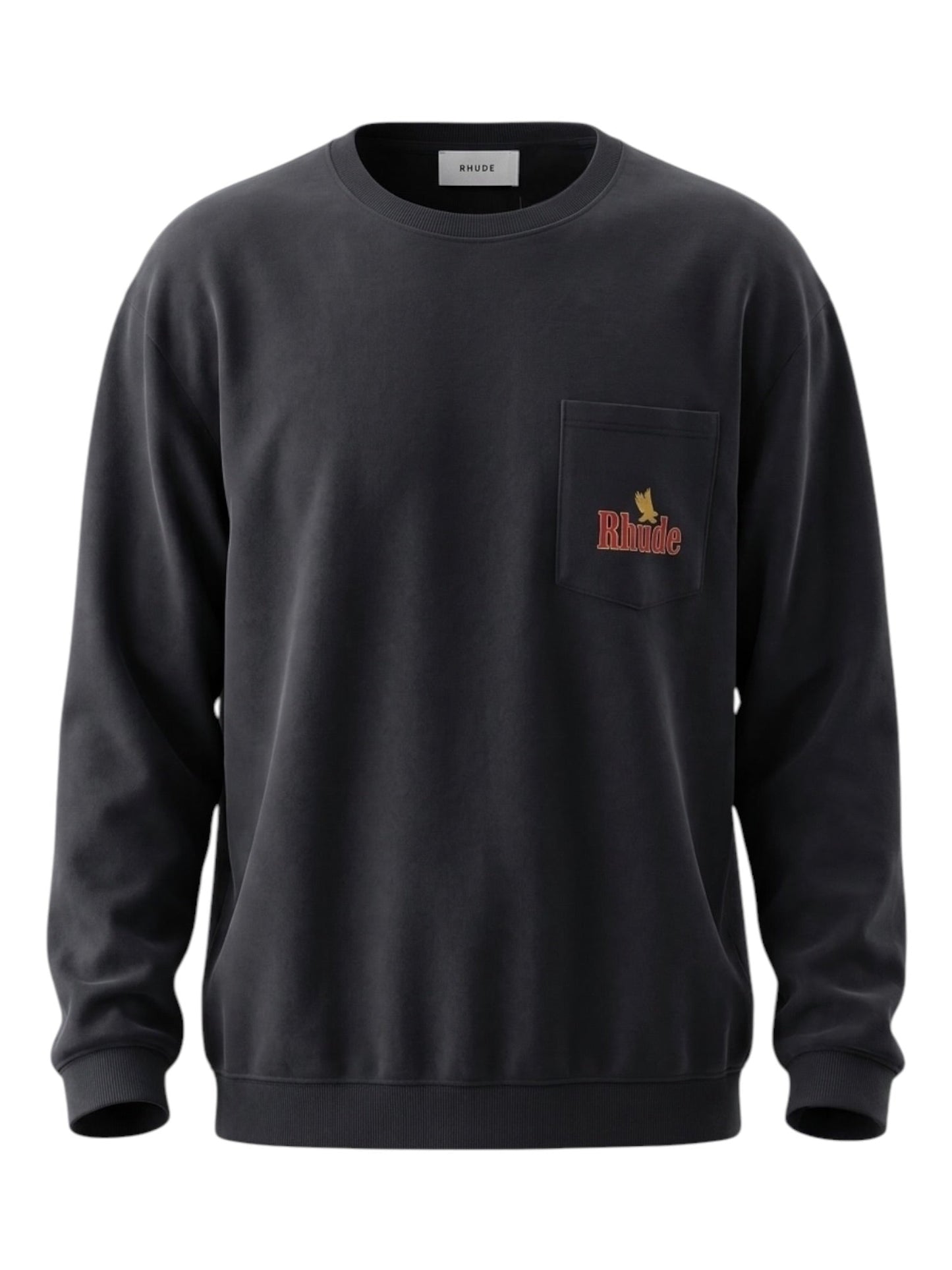 Probus Rhude American Spirit LS Pocket Tee Vtg Black/Red Rhude American Spirit LS Pocket Tee Vtg Black/Red Black