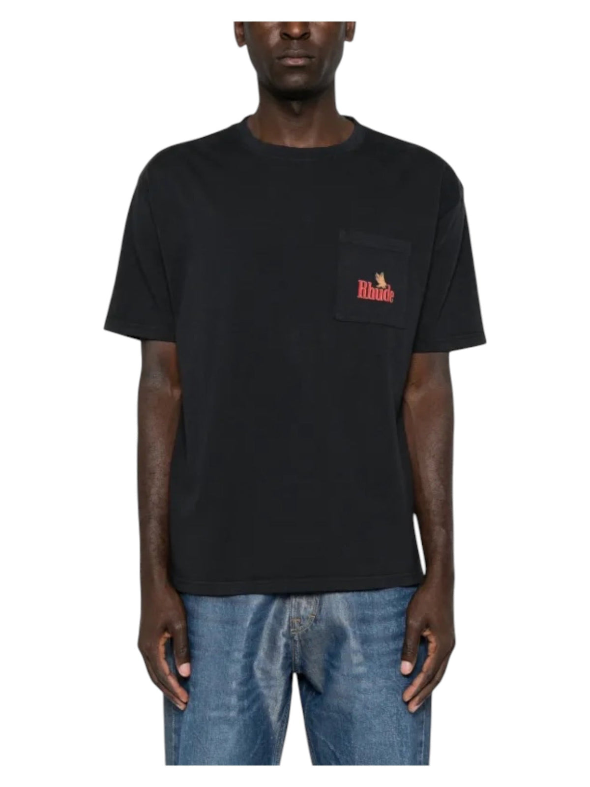 Probus Rhude American Spirit Pocket Tee Vtg Black/Red Rhude American Spirit Pocket Tee Vtg Black/Red BLACK