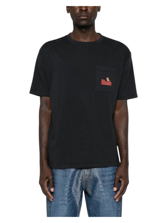 Probus Rhude American Spirit Pocket Tee Vtg Black/Red Rhude American Spirit Pocket Tee Vtg Black/Red BLACK