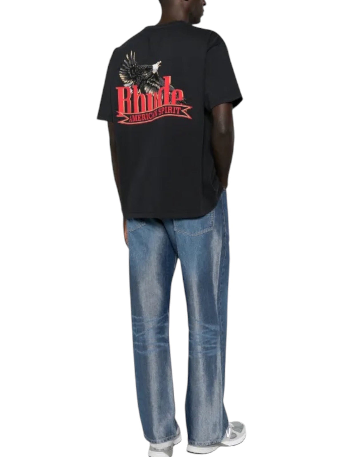 Probus Rhude American Spirit Pocket Tee Vtg Black/Red Rhude American Spirit Pocket Tee Vtg Black/Red BLACK