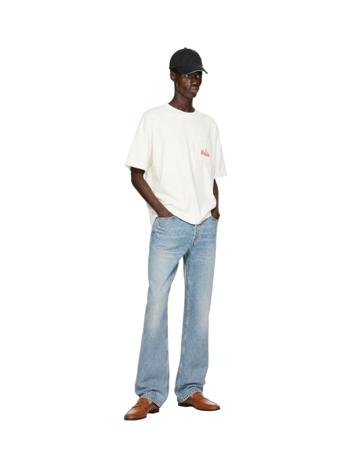 Probus Rhude American Spirit Pocket Tee Vtg White/Red Rhude American Spirit Pocket Tee Vtg White/Red WHITE