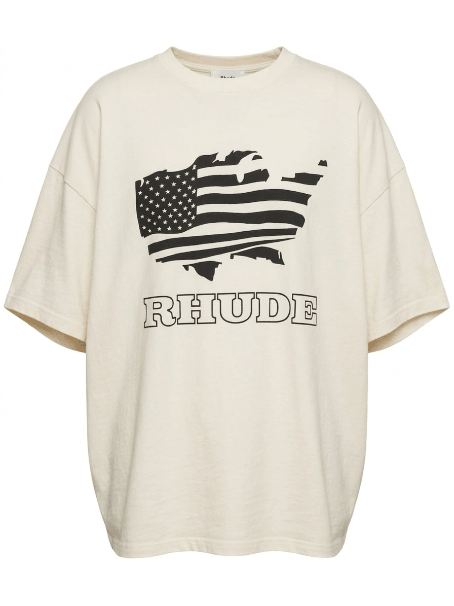 Rhude Banner Tee Vintage Black /White
