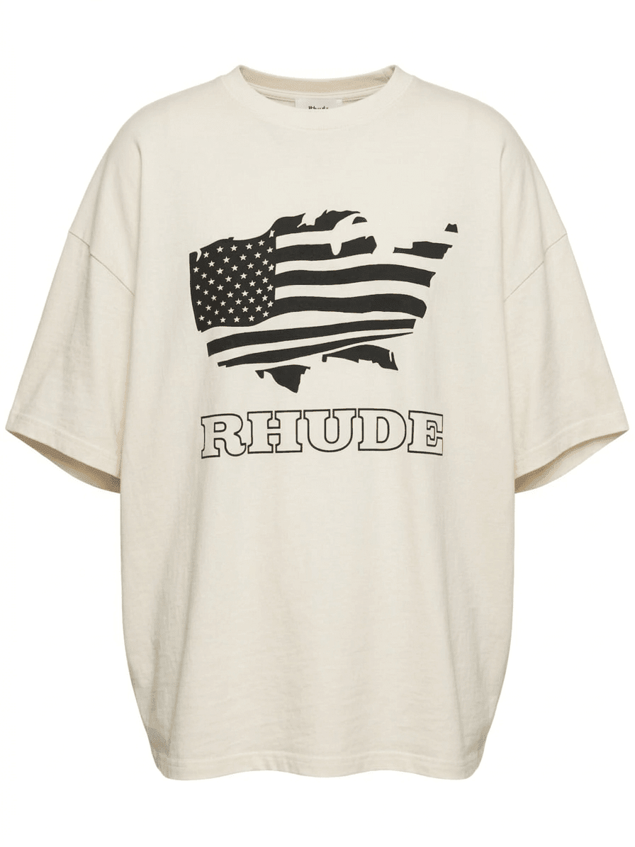 Rhude Banner Tee Vintage White/Black