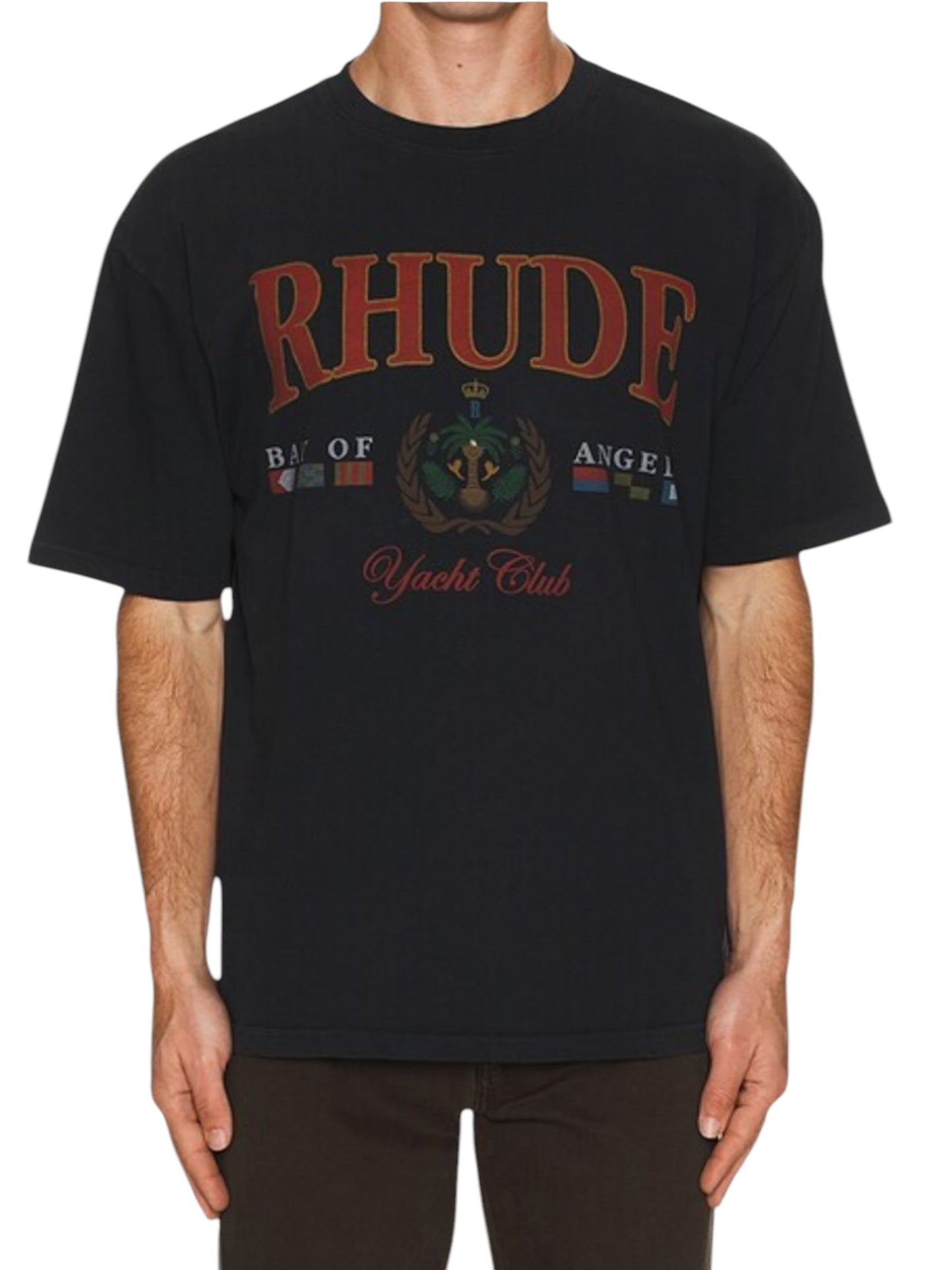 Rhude Bay Of  Angels Yacht Tee Black