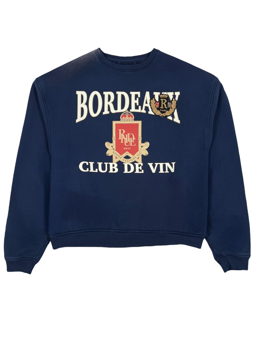 Rhude Bordeaux Crewneck Navy