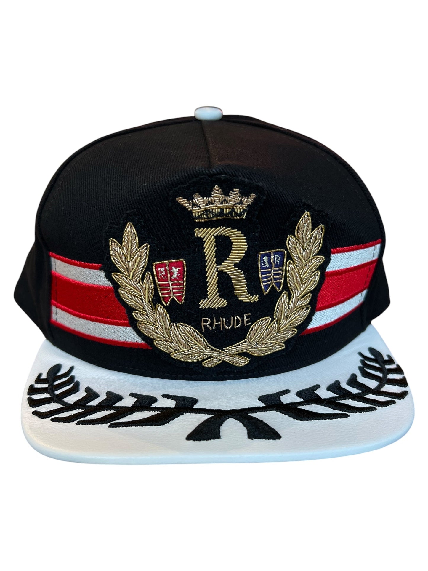 Rhude Captains Crest Hat Black-Red-White