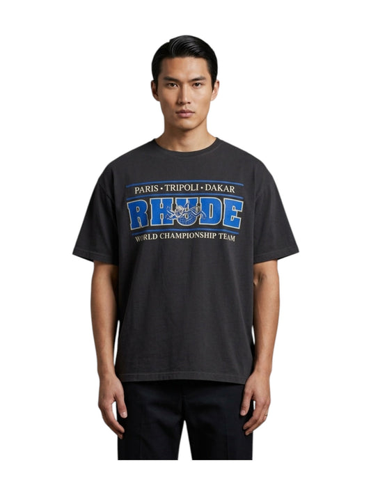 Rhude Chrono Tee Vintage Black-Blue
