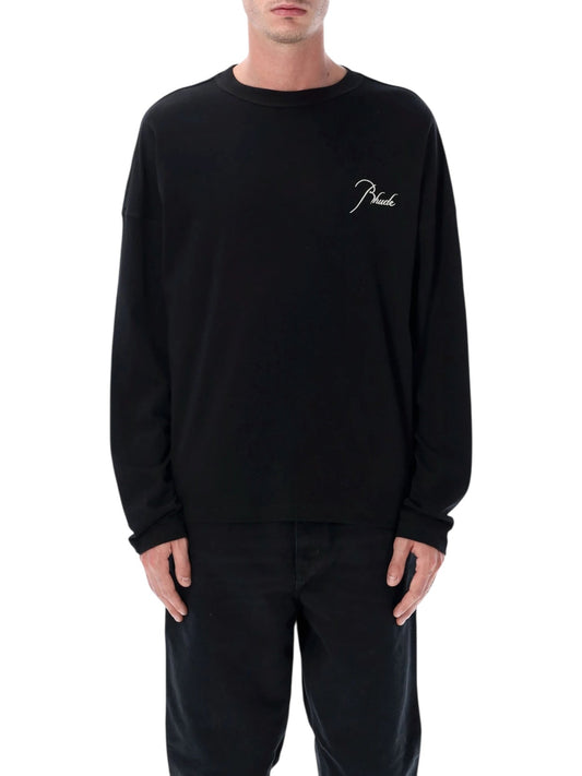 Rhude Classique Reverse LS Tee Black/White