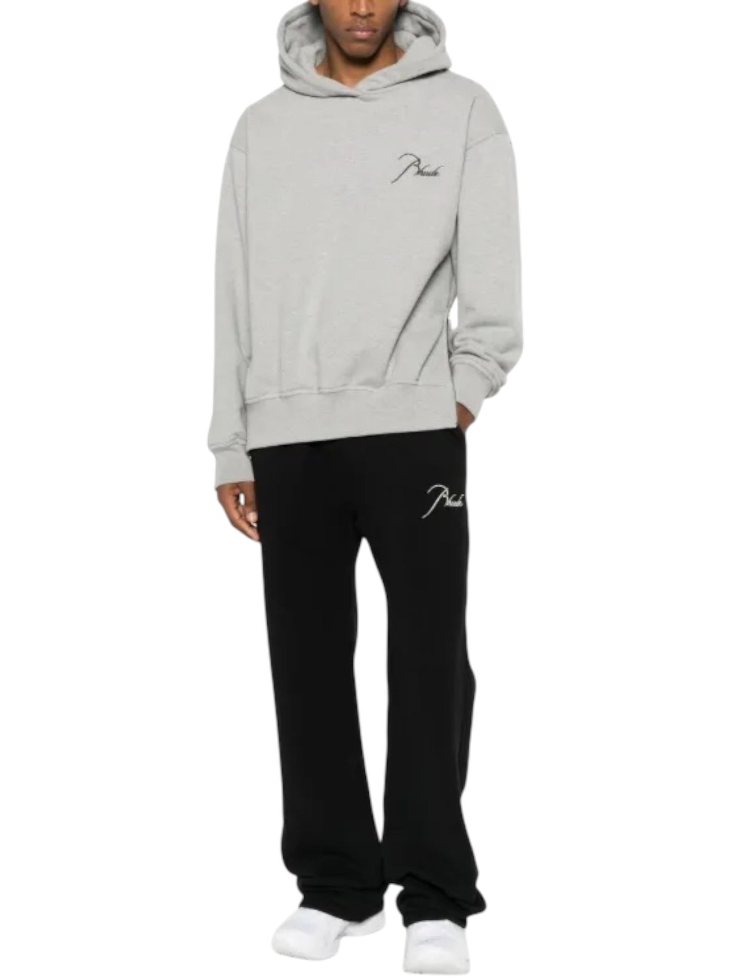 Rhude Classique Side Zip Pullover Hoodie Grey/Black