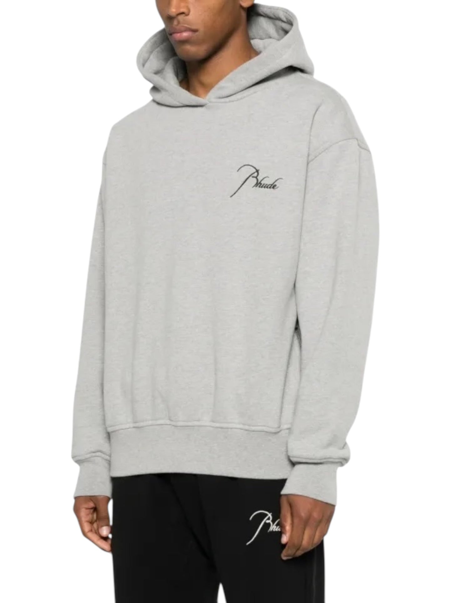 Rhude Classique Side Zip Pullover Hoodie Grey/Black