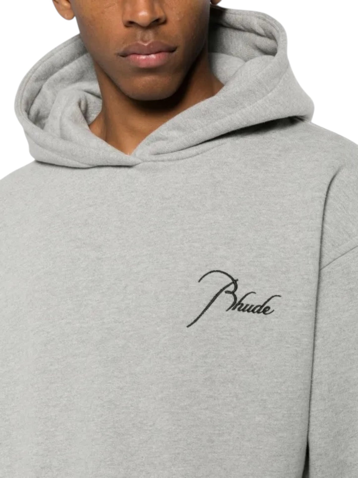 Rhude Classique Side Zip Pullover Hoodie Grey/Black