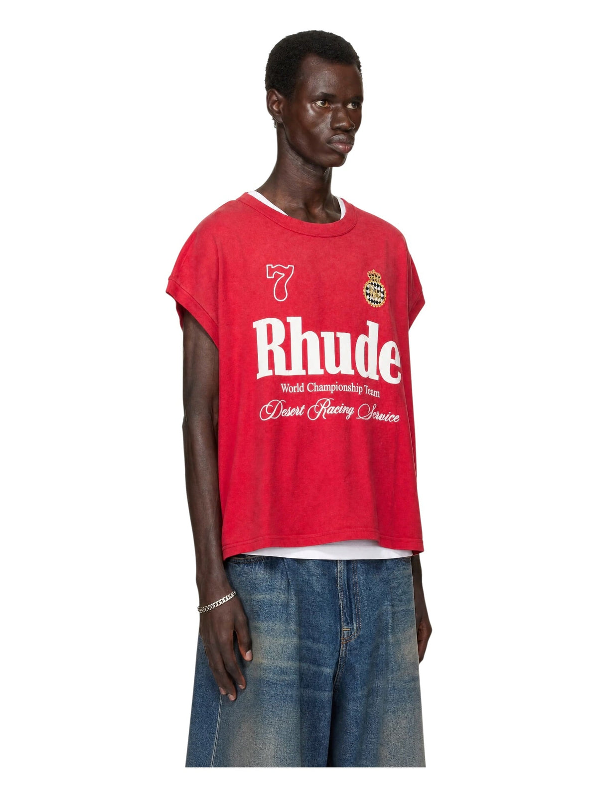 Probus Rhude Desert Racing Script Cut-Off Tee Red/White Rhude Desert Racing Script Cut-Off Tee Red/White RED/WHITE