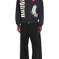 Rhude Eagle Pass Zip-Up Hoodie Vtg Black/White