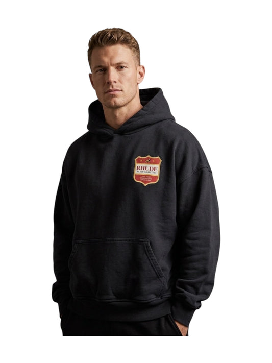 Rhude Filtaro Crest Hoodie Vintage Blk-Red-Yellow
