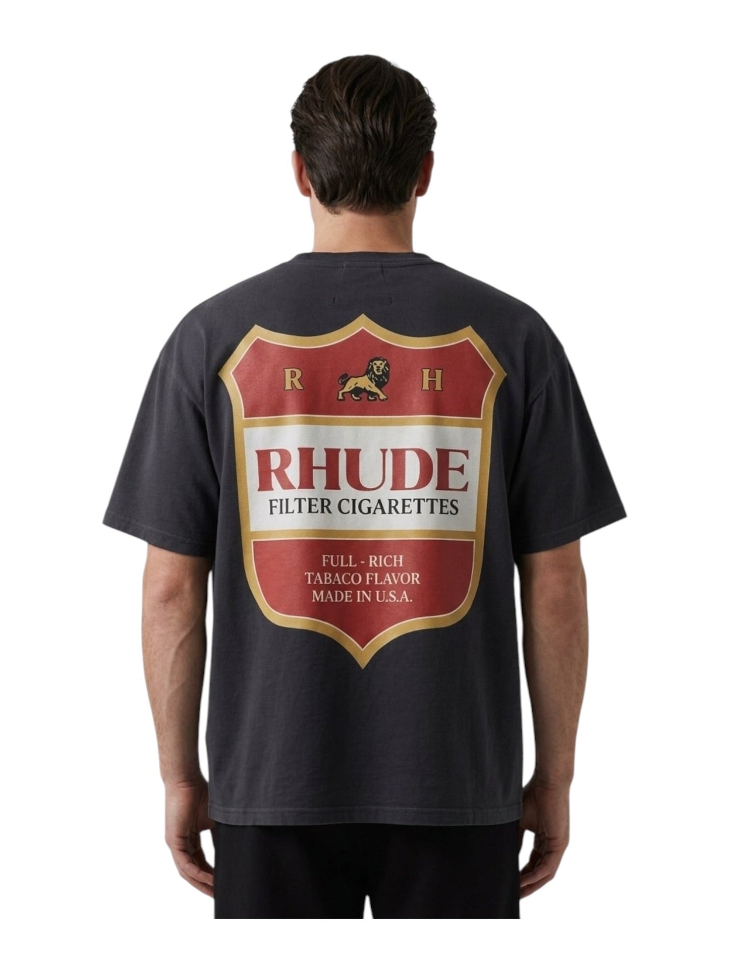 Rhude Filtaro Crest Tee Vintage Blk-Red-Yellow