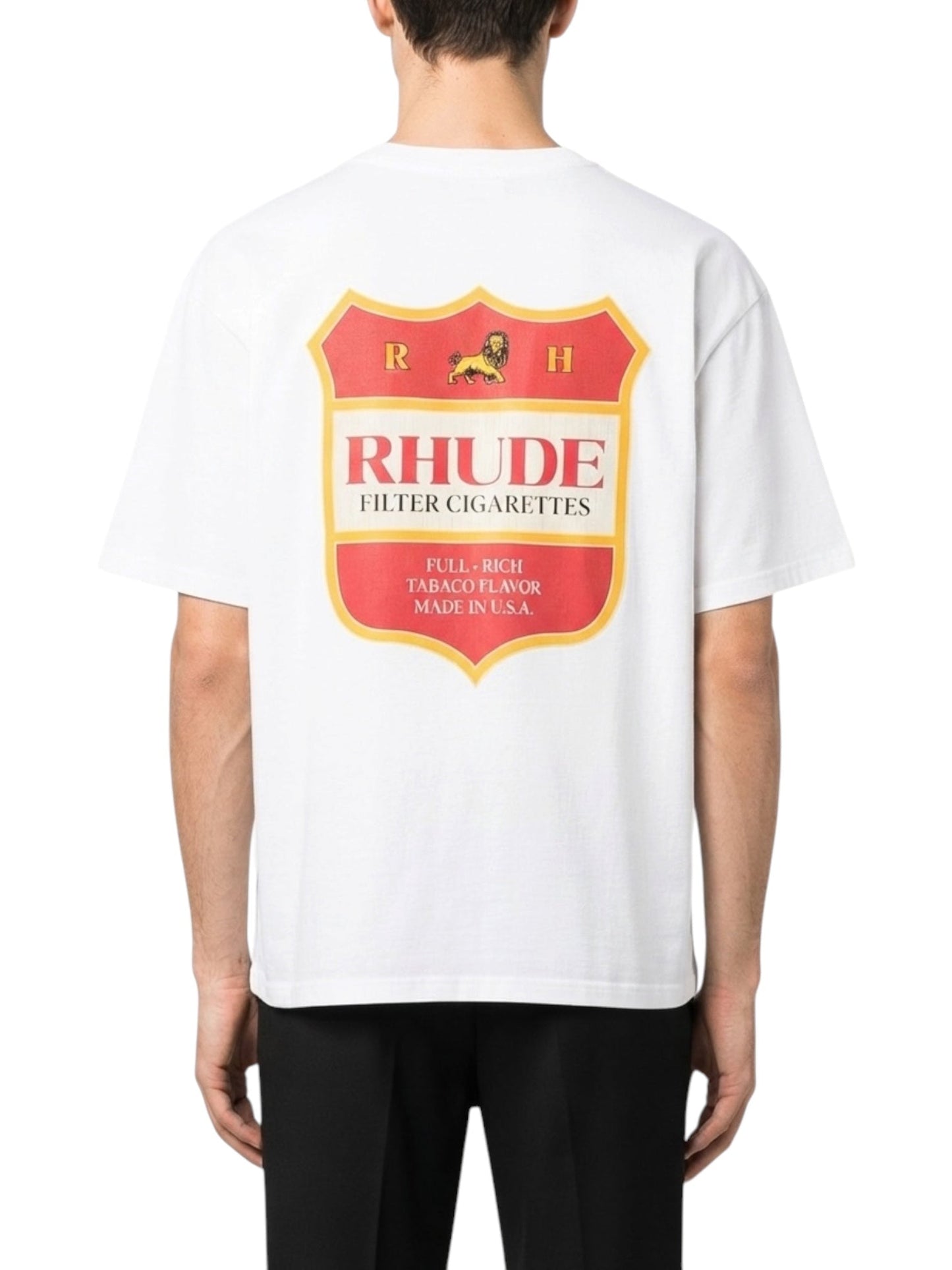 Probus Rhude Filtaro Crest Tee Vintage Wht-Red-Yellow Rhude Filtaro Crest Tee Vintage Wht-Red-Yellow S