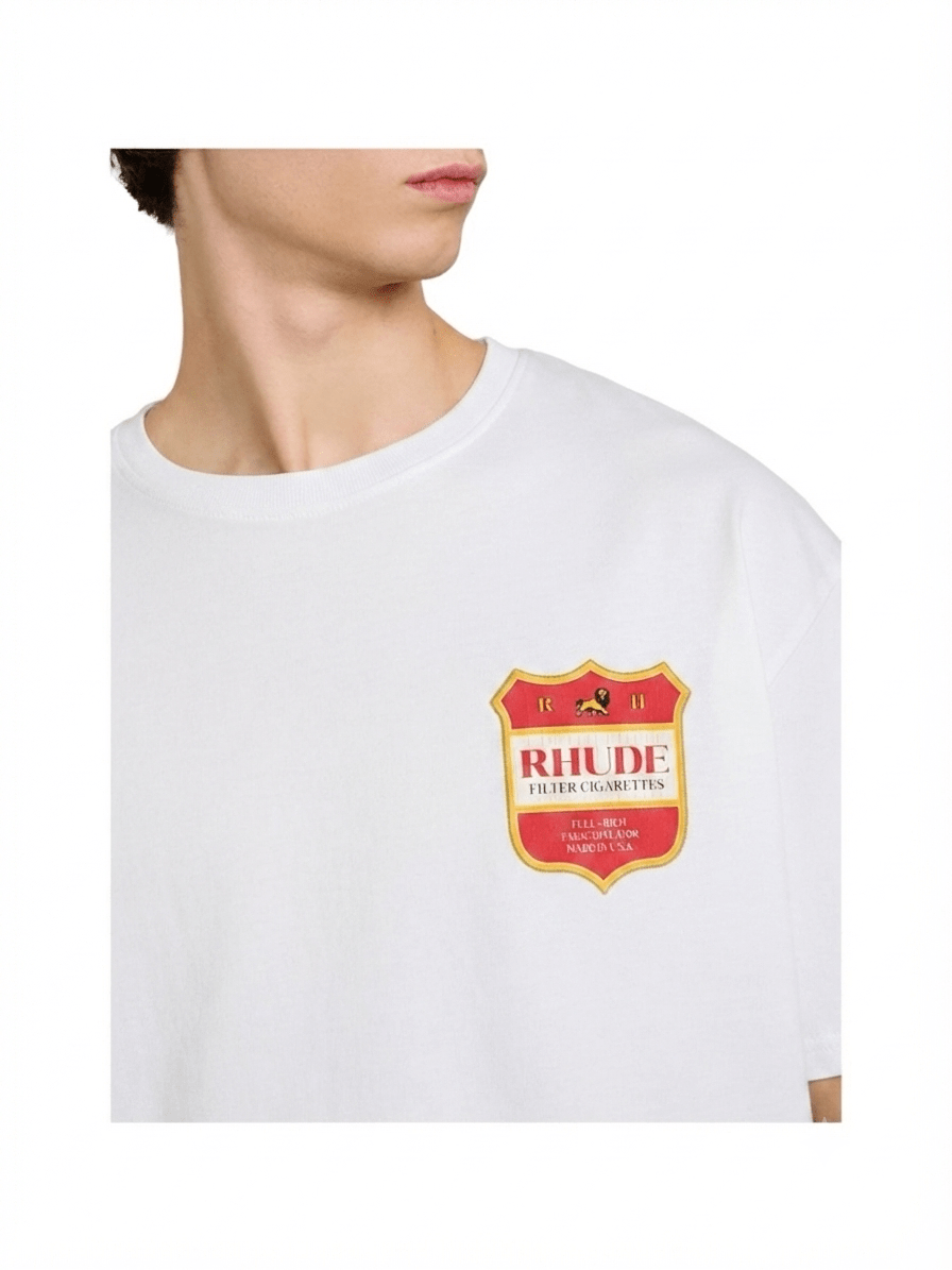 Probus Rhude Filtaro Crest Tee Vintage Wht-Red-Yellow Rhude Filtaro Crest Tee Vintage Wht-Red-Yellow S