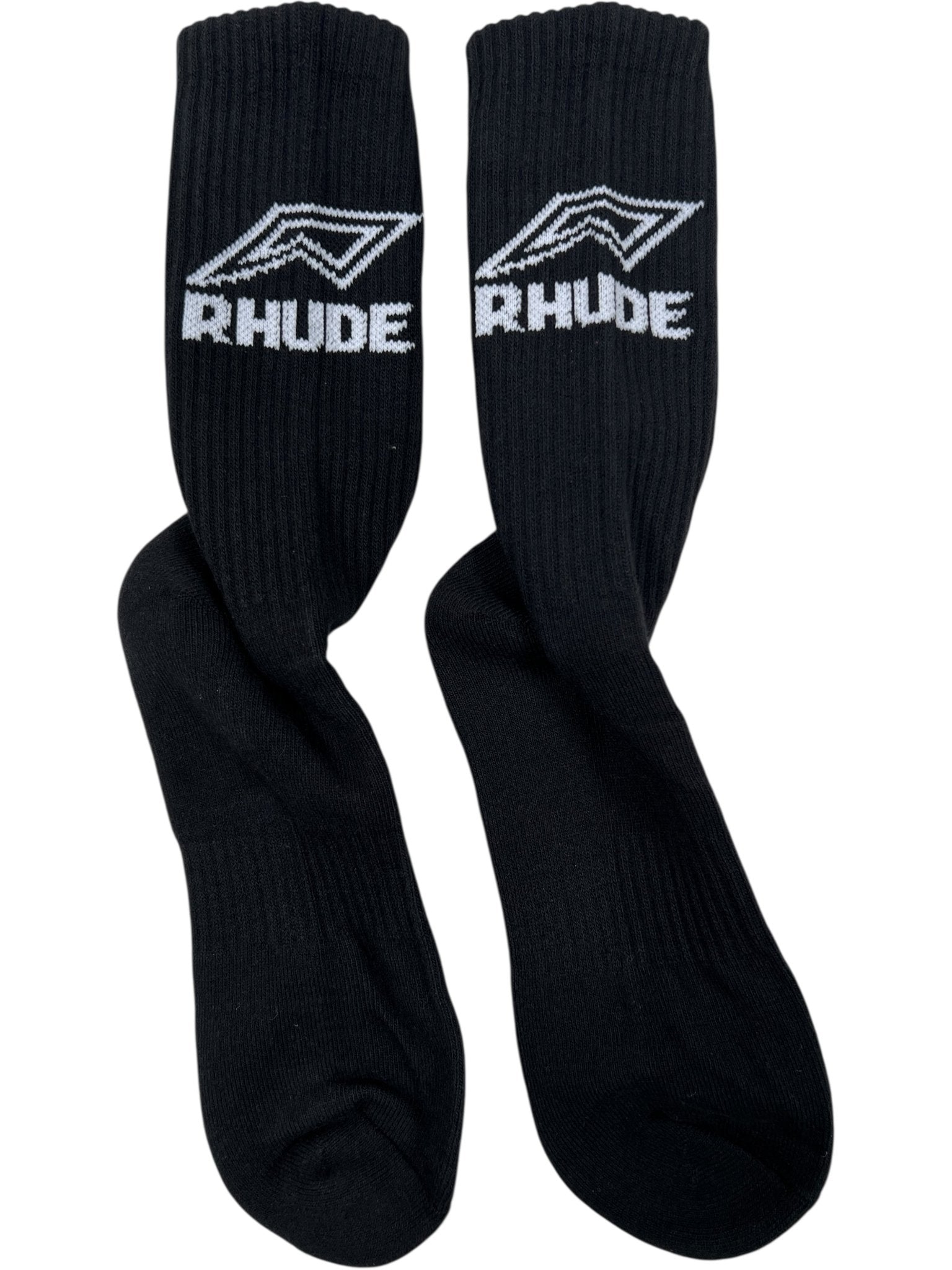 Rhude Footy Logo Sock Black/White