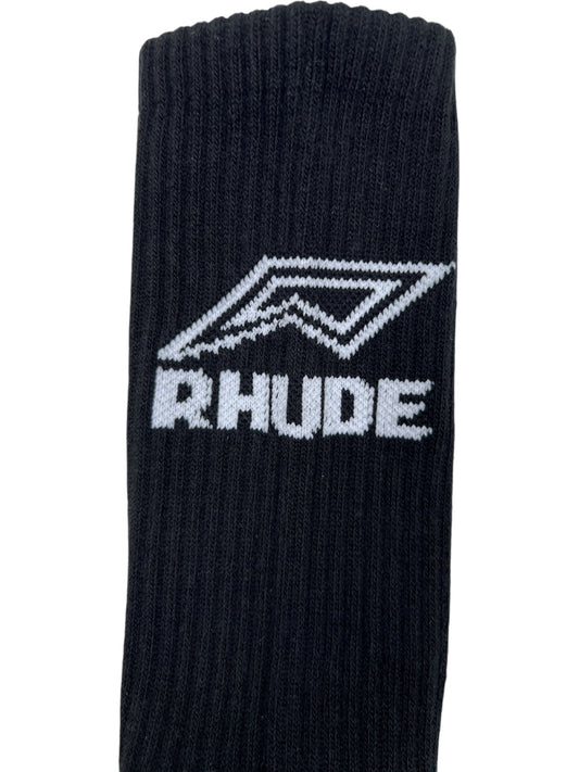 Rhude Footy Logo Sock Black/White