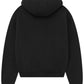 Seen from the back, the Rhude French Riviera Hood Black by RHUDE is a soft French Terry sweatshirt featuring a hood, long sleeves, and a functional kangaroo front pocket for convenience and style.