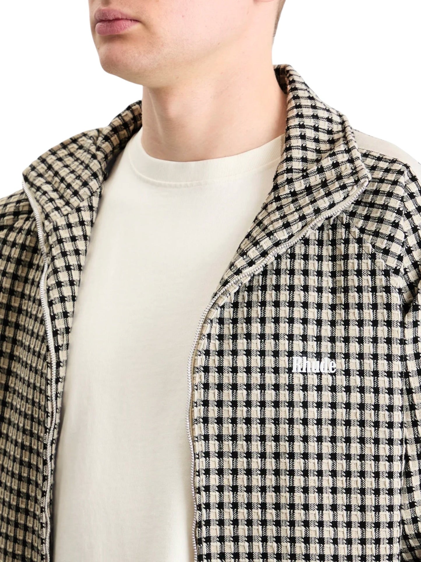Rhude Gingham Hamptons Track Jacket White/Black