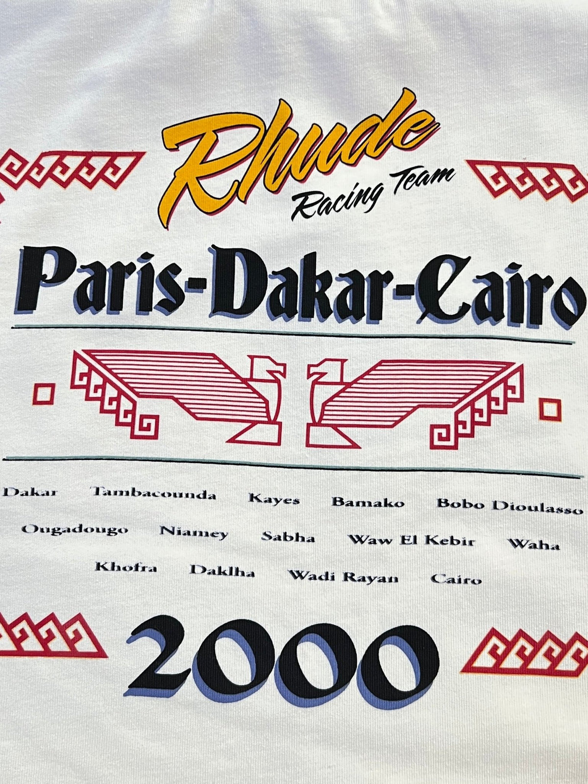 Probus Rhude Legends of Dakar LS Tee Vintage White Rhude Legends of Dakar LS Tee Vintage White WHITE