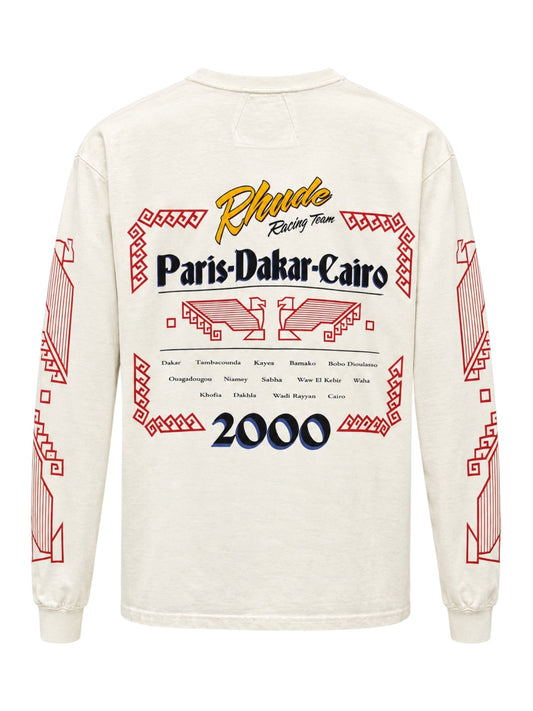Probus Rhude Legends of Dakar LS Tee Vintage White Rhude Legends of Dakar LS Tee Vintage White WHITE