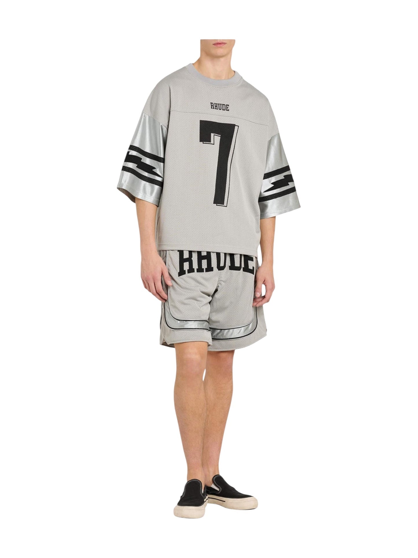 Rhude Lightning Football Jersey Grey-Silver