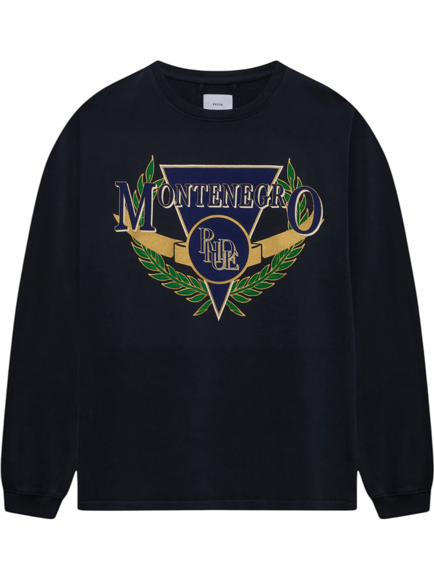 Rhude Montenegro Regatta L/S Tee Vtg Black/Navy